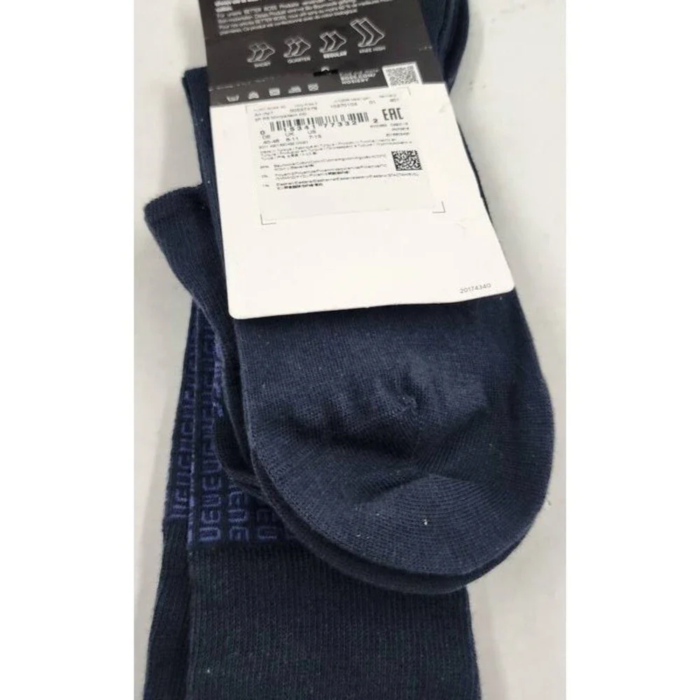 BOSS RS Mini Pattern CC Tile Socks Men's 7-13 Navy Pull On Pack of 2